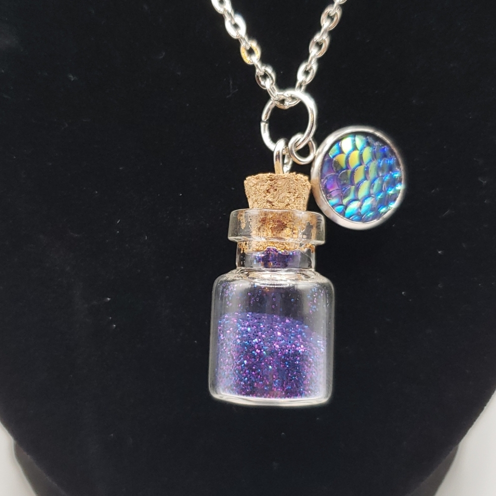 Dragon Scale Necklace Purple